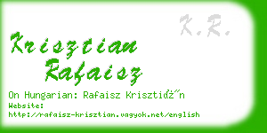 krisztian rafaisz business card
